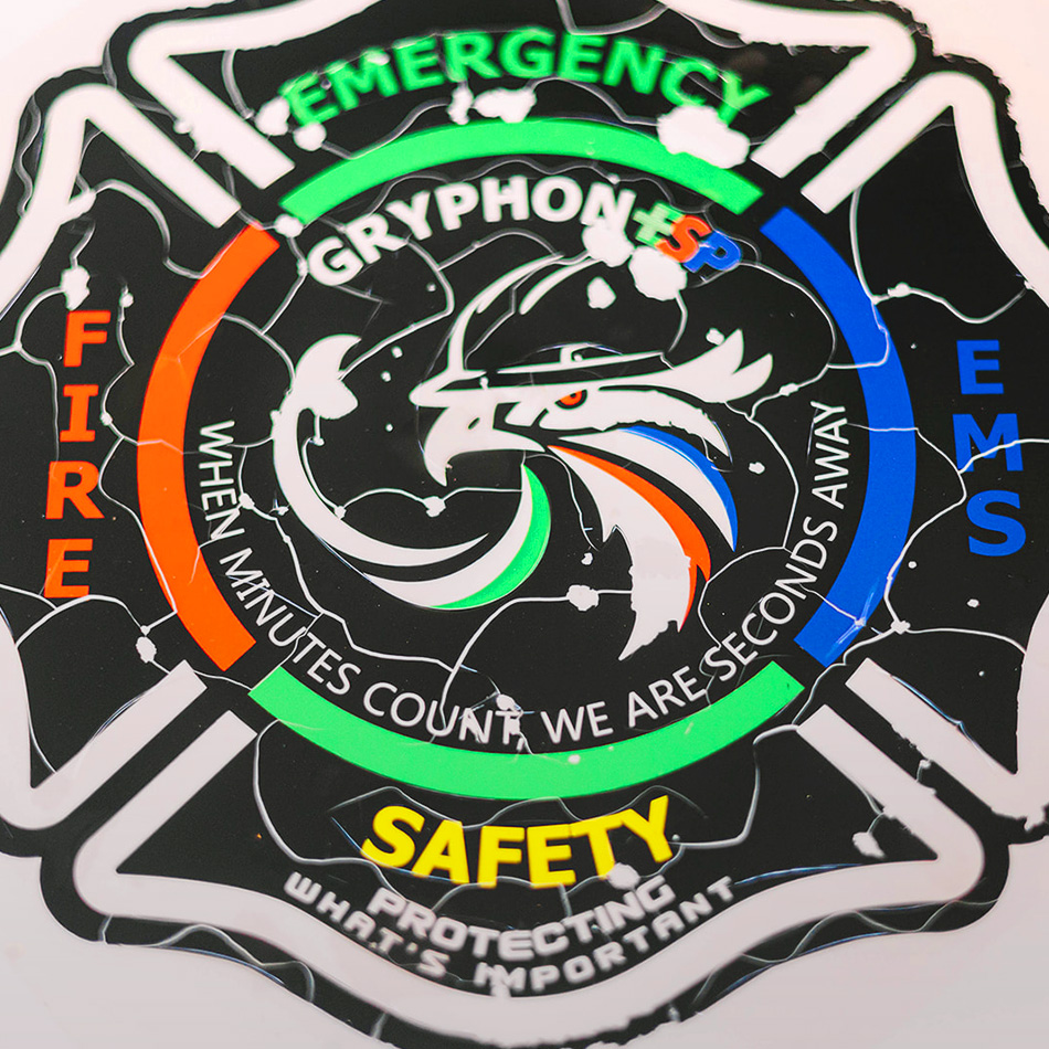 GryphonESP Logo worn torn consulting truck