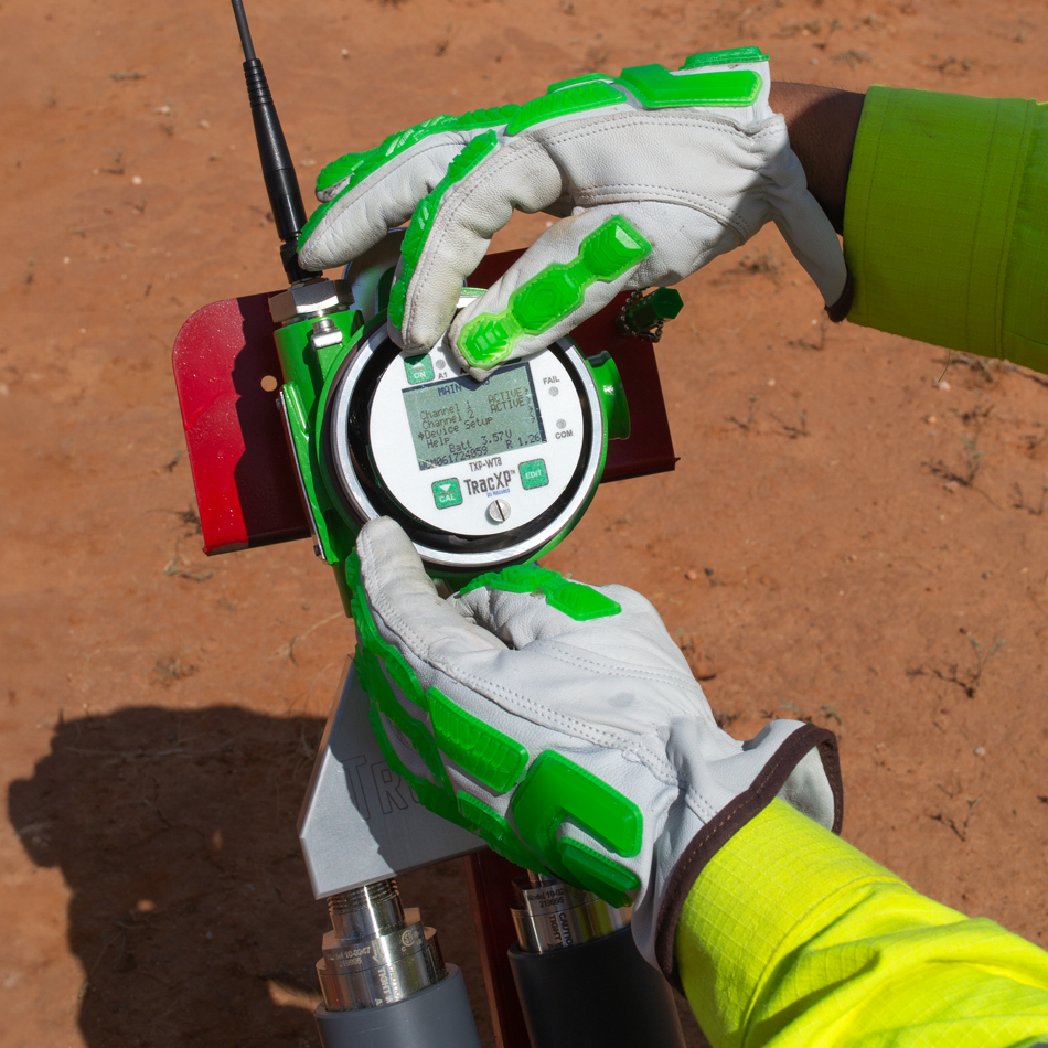 Gas Monitoring Installation High Impact Gloves TracXP Employee GryphonESP